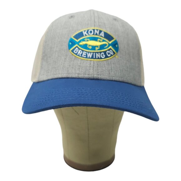 Kona Brewing Co Snapback Cap Embroidered Chino Twill Mesh Trucker Baseball Hat - Picture 9 of 13